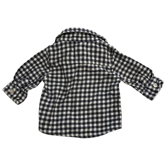 Baby B'Gosh Checkered Cotton Flannel Long Sleeve Button Boys Girls 0-3 Months - Picture 2 of 4